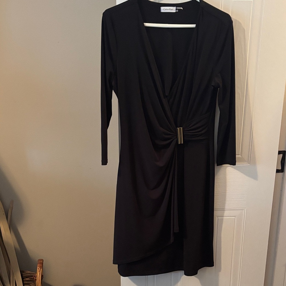 Calvin Klein Black Long Sleeve Dress